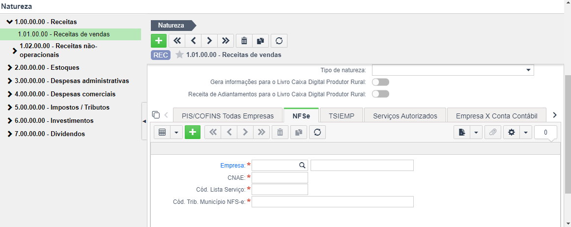 Configurações gerais para NFS-e – Sankhya Gestão de Negócios