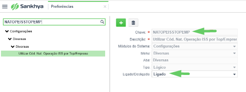 Configurações gerais para NFS-e – Sankhya Gestão de Negócios