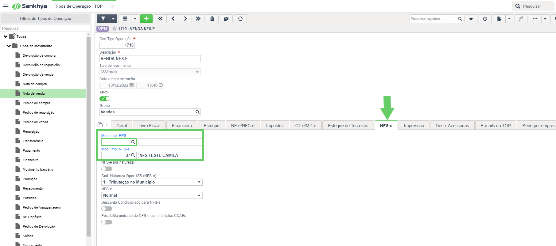 Configurações gerais para NFS-e – Sankhya Gestão de Negócios