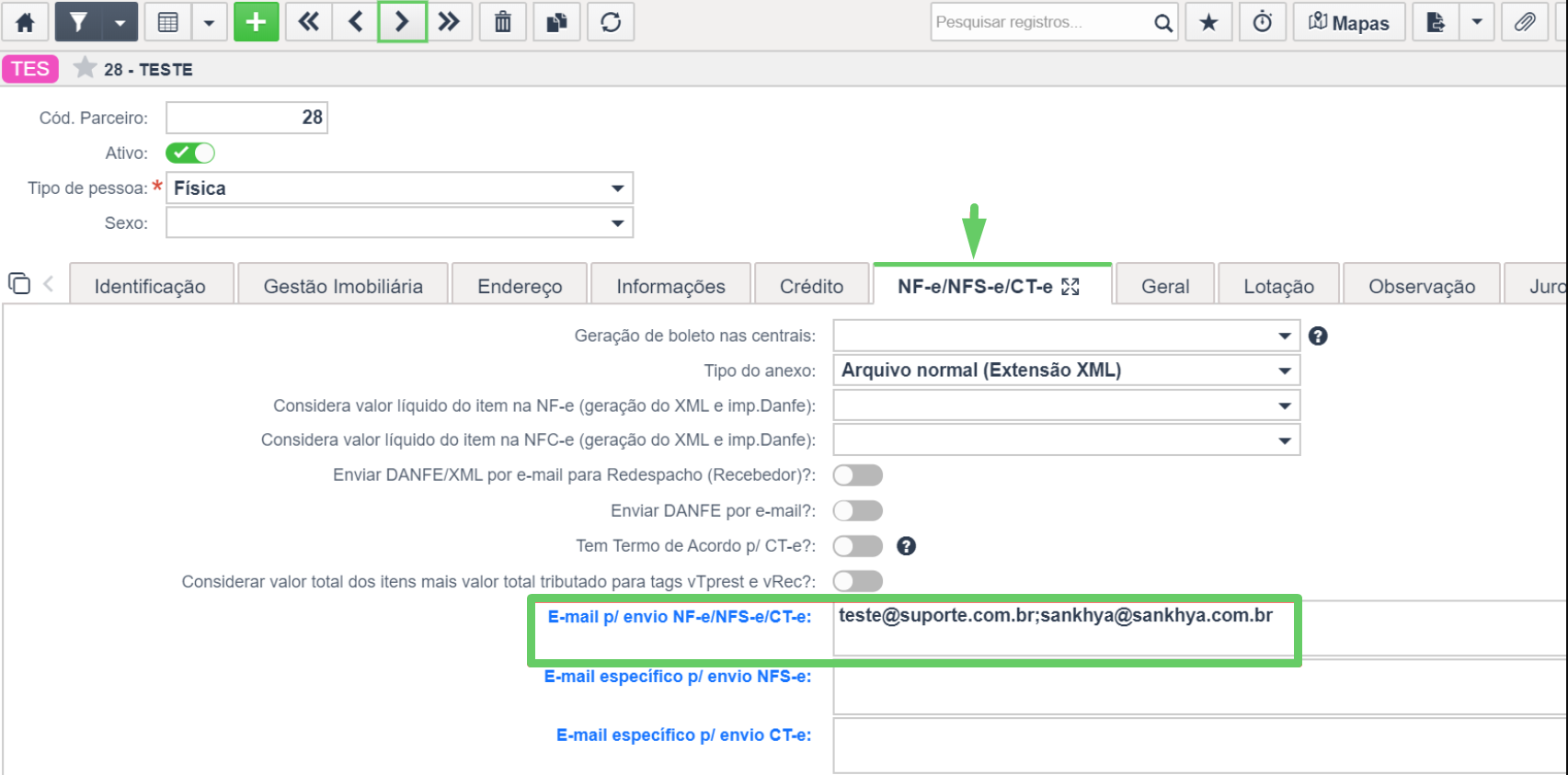 Configurações gerais para NFS-e – Sankhya Gestão de Negócios