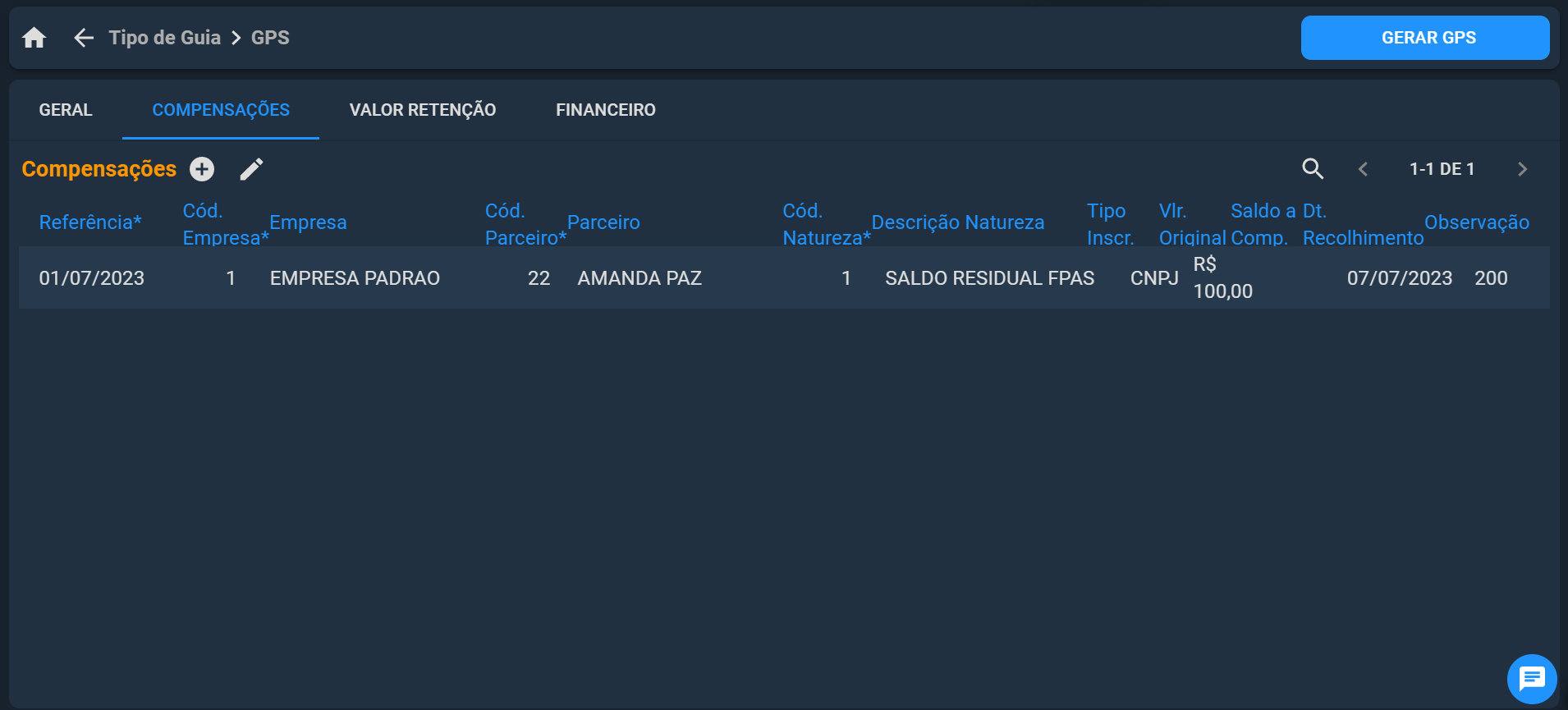 compensaçoes