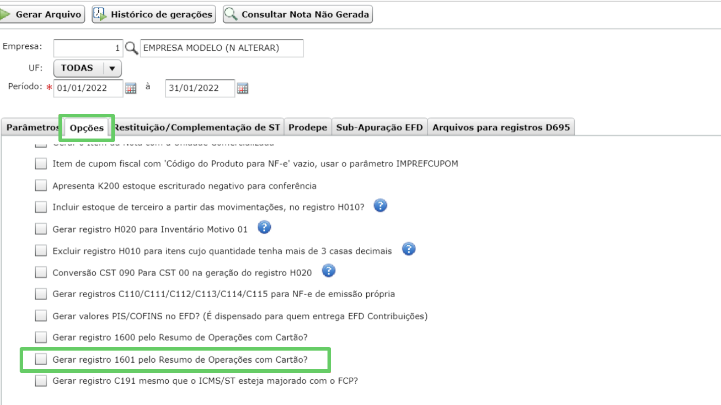 Geração Do Registro 1601 No Efd Icmsipi Sankhya Gestão De Negócios 8949