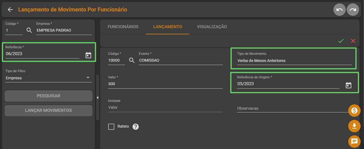 Lançamento