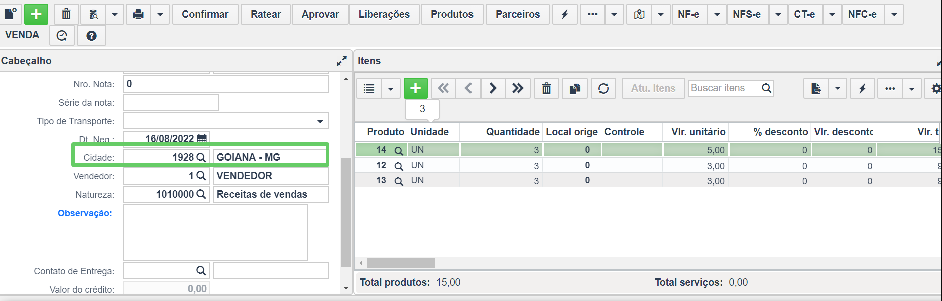 Configurações gerais para NFS-e – Sankhya Gestão de Negócios