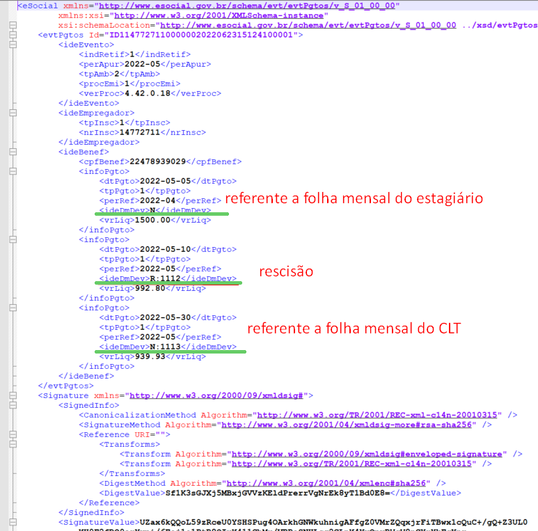 eSocial - S-1200  S-1210  S-2399 Rescisão  Desligamento 6.png