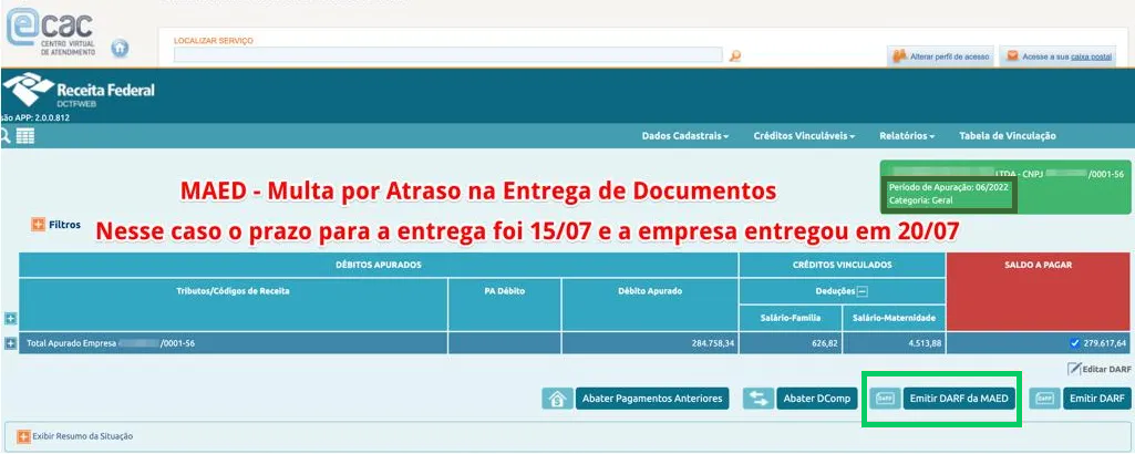 Multa automática da DCTFWeb entregue em atraso 1.png