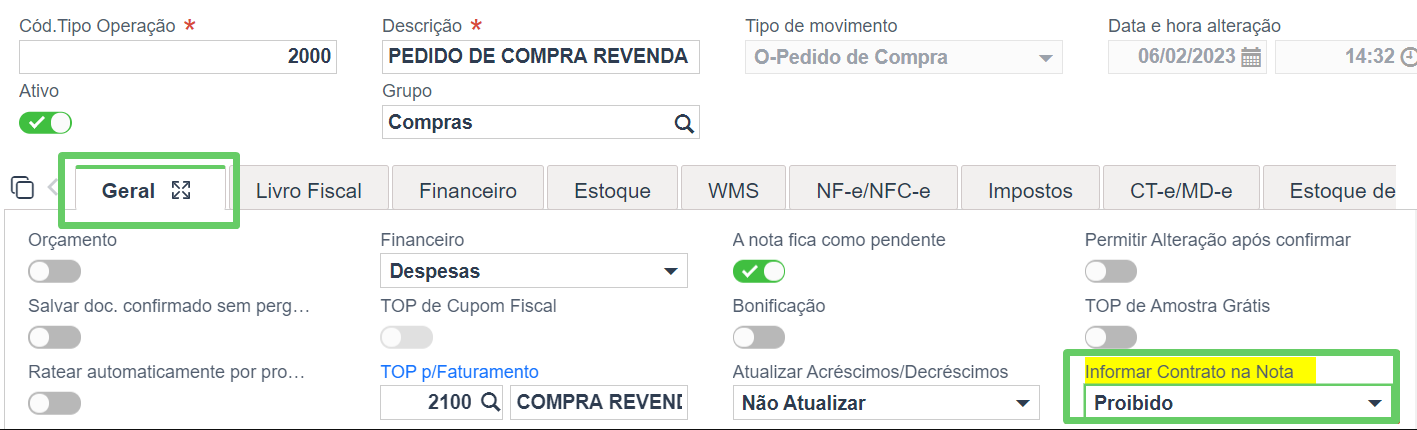 02 - Wcompras: Cadastrar Contrato de Serviço 