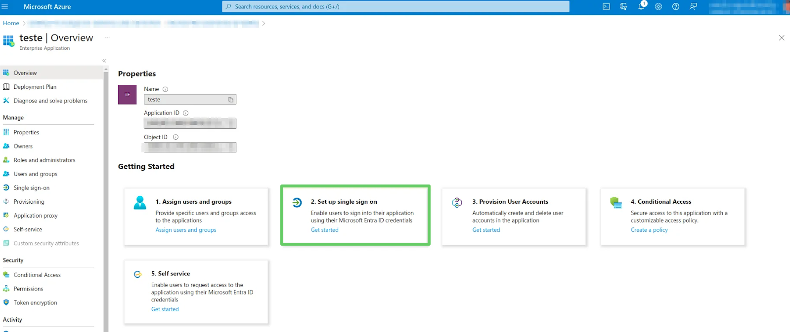 opção 2. Set up single sign on.png