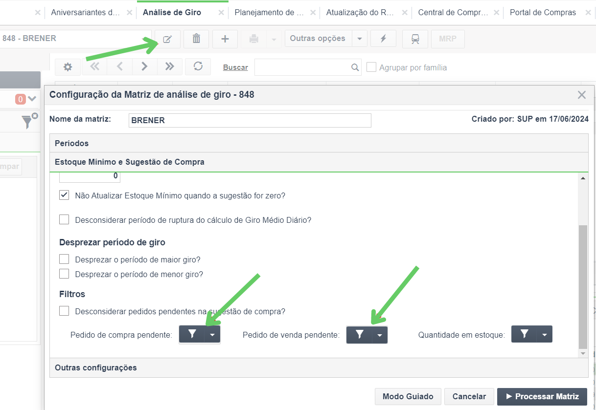 Pedidos de CompraVenda pendentes não estão sendo considerado na Análise de Giro 1.png