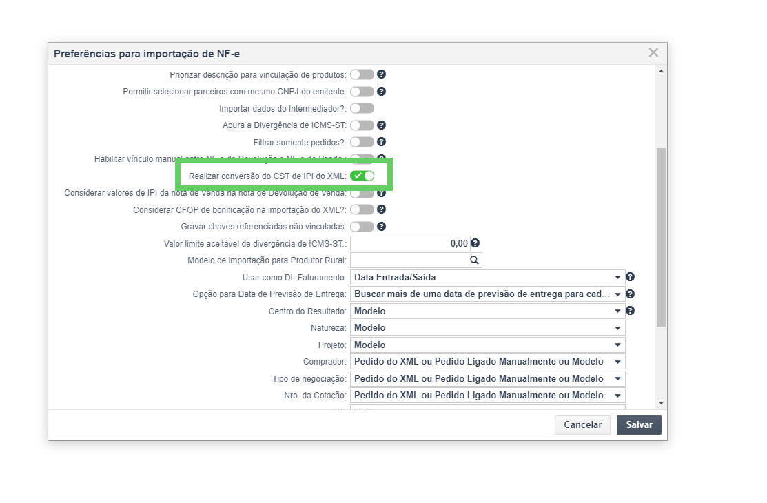Veja como importar uma Nota Fiscal utilizando os impostos do arquivo XML 2.png