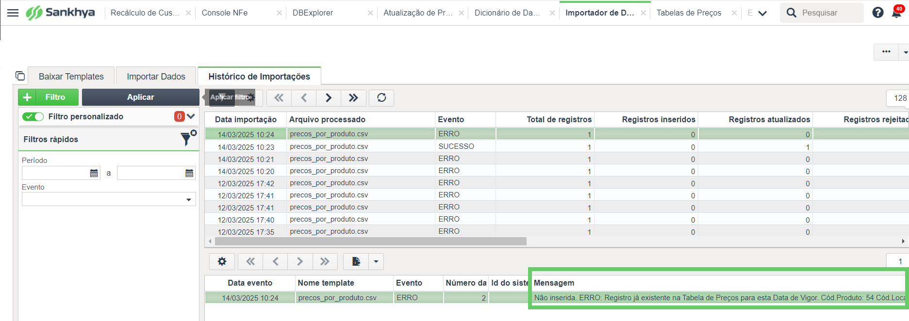 Importador de dados - Erro Registro já existente na 1.png