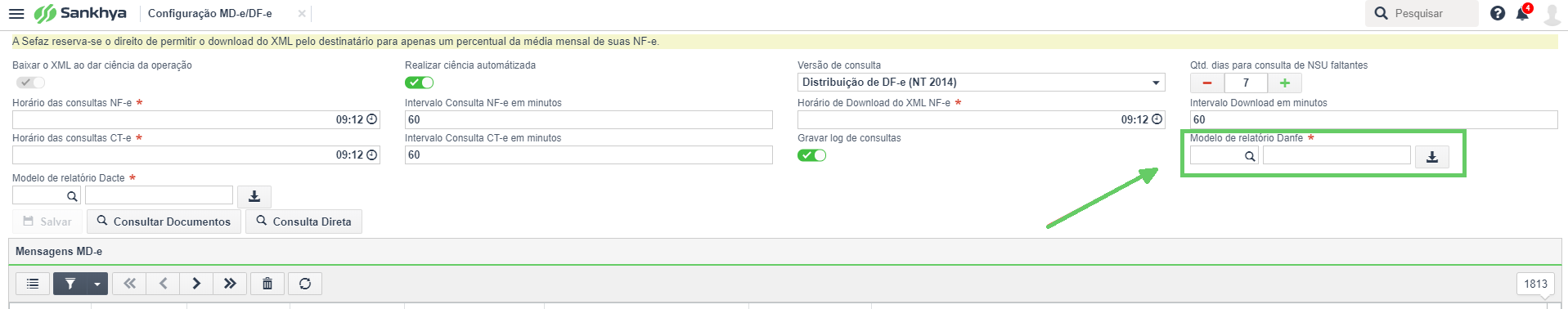 Não existe modelo de DANFE configurado na tela Configuração MD-e 1.png