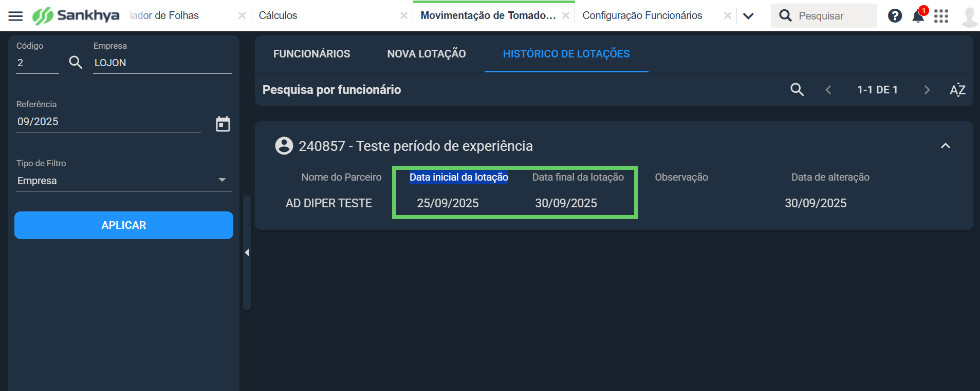 Erro A quantidade de dias apontadas como lotação do funcionário código 2.png