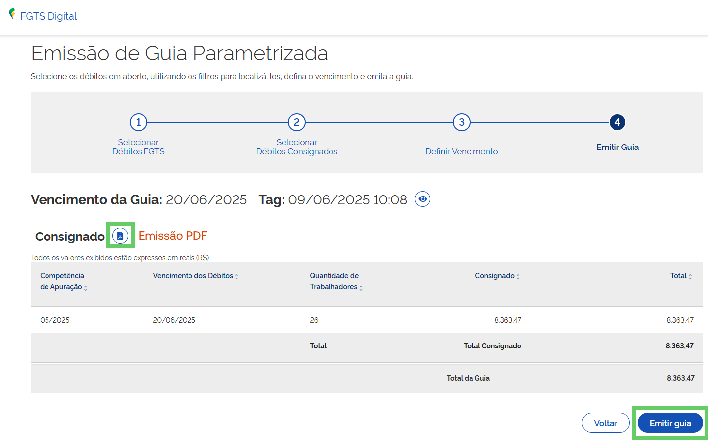 Como emitir guia FGTS apenas com Crédito do Trabalhador 7.png