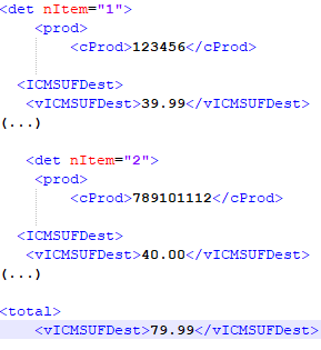 Exemplo XML