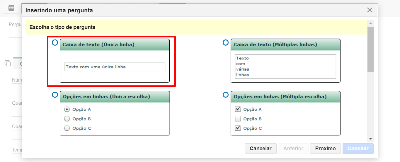 Tela de Cadastro de Pergunta & Resposta