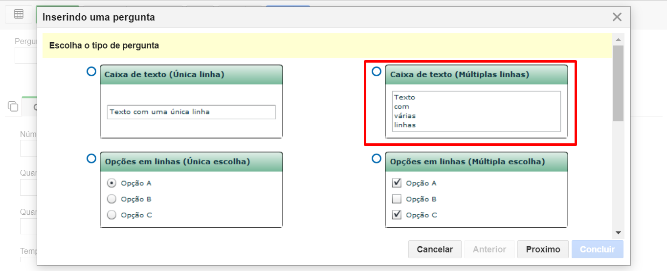 Tela de Cadastro de Pergunta & Resposta