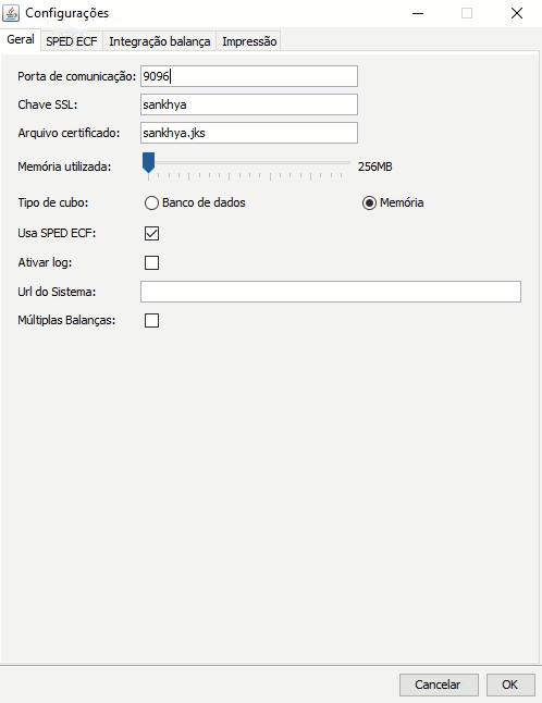 GIF animado mostrando a aba Integração balança do Web Connection com Múltiplas Balanças habilitado, demonstrando o cadastro e a configuração de diferentes modelos de balança em sequência.