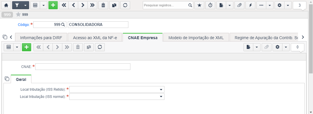 Configurações gerais para NFS-e – Sankhya Gestão de Negócios