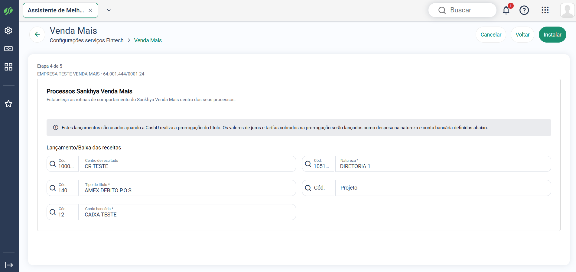 Etapa 4 do Assistente
