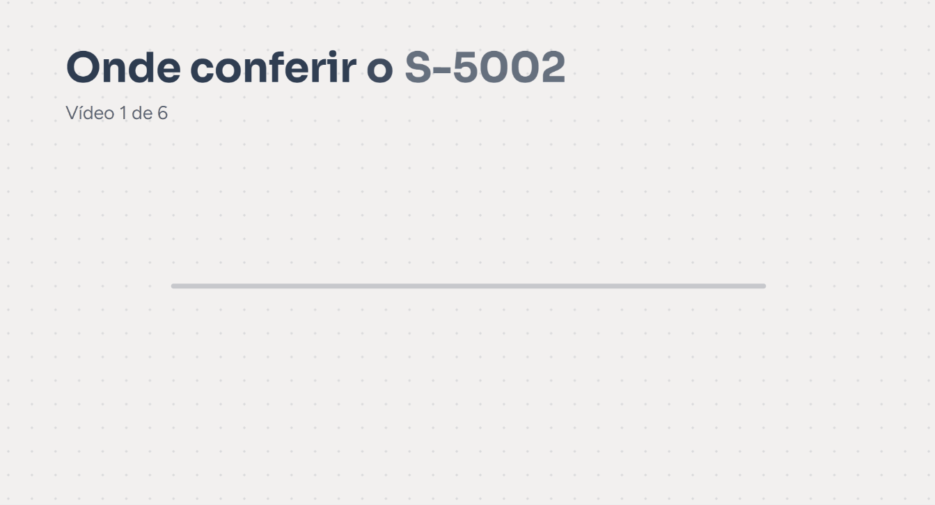 Onde conferir o S-5002
